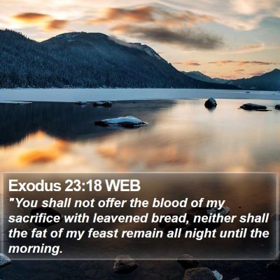 Exodus 23:18 WEB Bible Verse Image
