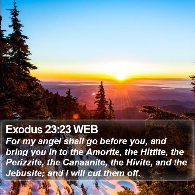 Exodus 23:23 WEB Bible Verse Image