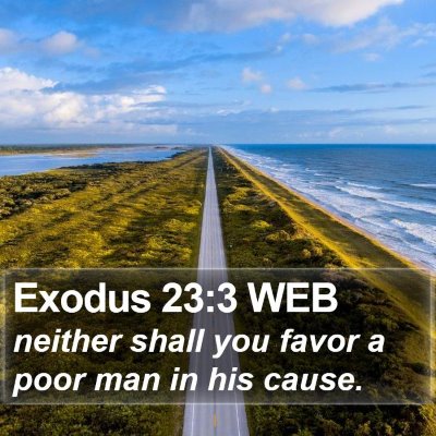 Exodus 23:3 WEB Bible Verse Image