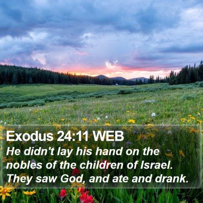 Exodus 24:11 WEB Bible Verse Image