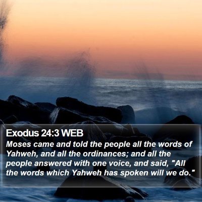 Exodus 24:3 WEB Bible Verse Image