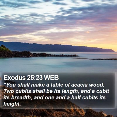 Exodus 25:23 WEB Bible Verse Image