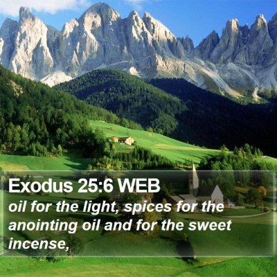 Exodus 25:6 WEB Bible Verse Image