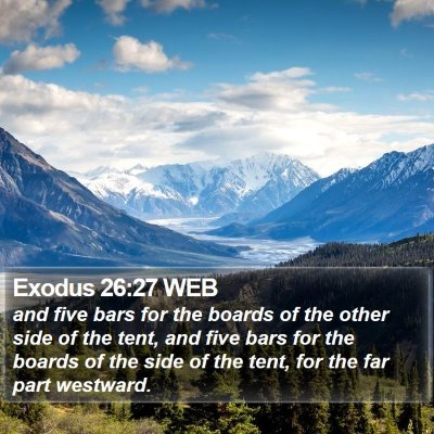 Exodus 26:27 WEB Bible Verse Image
