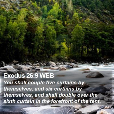 Exodus 26:9 WEB Bible Verse Image