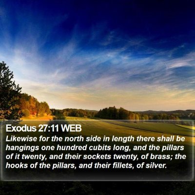 Exodus 27:11 WEB Bible Verse Image