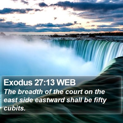 Exodus 27:13 WEB Bible Verse Image