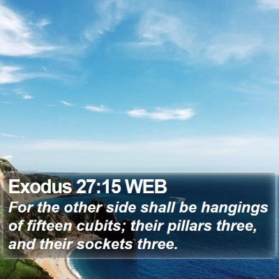 Exodus 27:15 WEB Bible Verse Image
