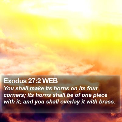 Exodus 27:2 WEB Bible Verse Image