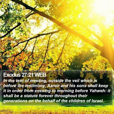 Exodus 27:21 WEB Bible Verse Image