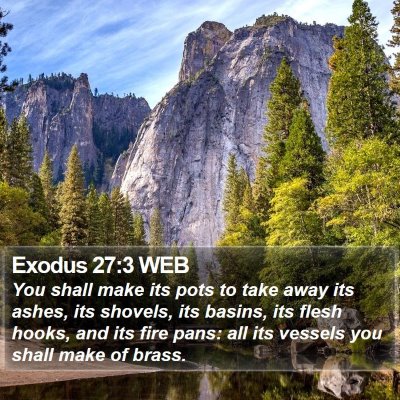 Exodus 27:3 WEB Bible Verse Image