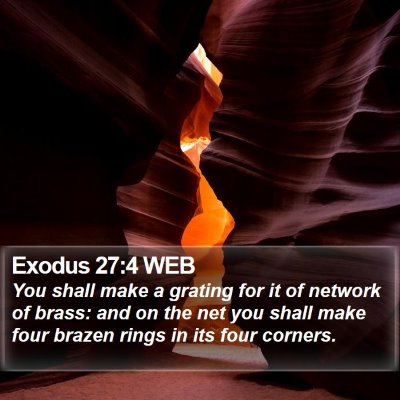 Exodus 27:4 WEB Bible Verse Image