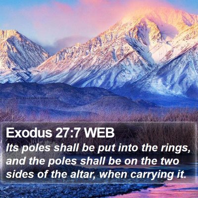 Exodus 27:7 WEB Bible Verse Image