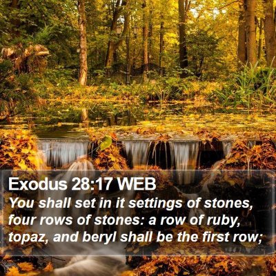 Exodus 28:17 WEB Bible Verse Image