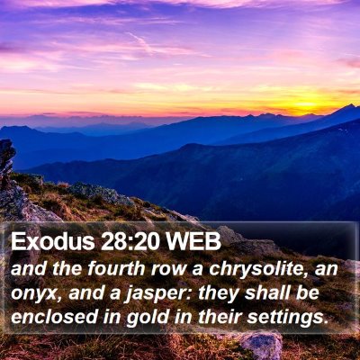Exodus 28:20 WEB Bible Verse Image