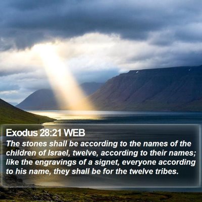 Exodus 28:21 WEB Bible Verse Image