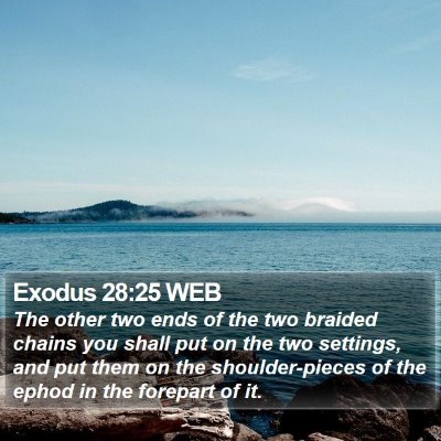 Exodus 28:25 WEB Bible Verse Image