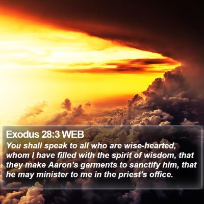 Exodus 28:3 WEB Bible Verse Image