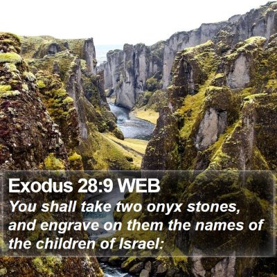 Exodus 28:9 WEB Bible Verse Image