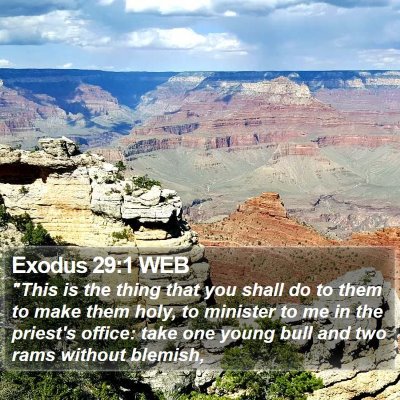 Exodus 29:1 WEB Bible Verse Image