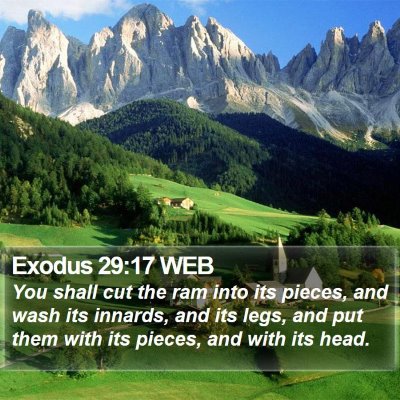 Exodus 29:17 WEB Bible Verse Image
