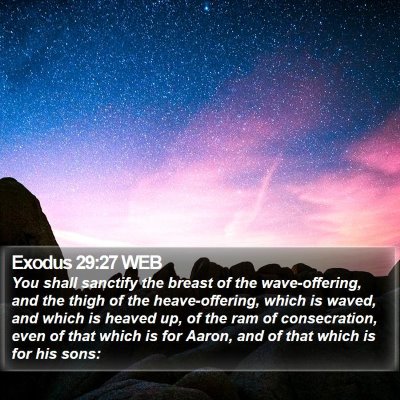 Exodus 29:27 WEB Bible Verse Image