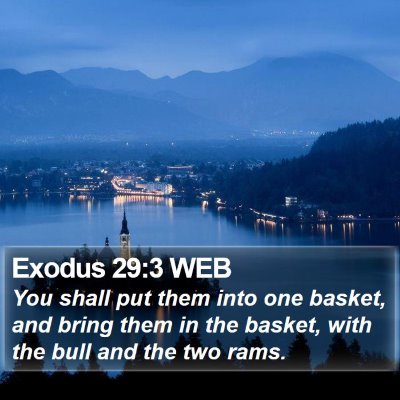 Exodus 29:3 WEB Bible Verse Image