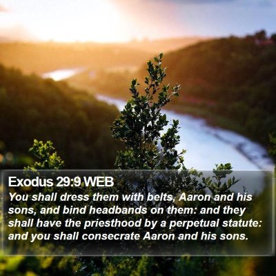 Exodus 29:9 WEB Bible Verse Image
