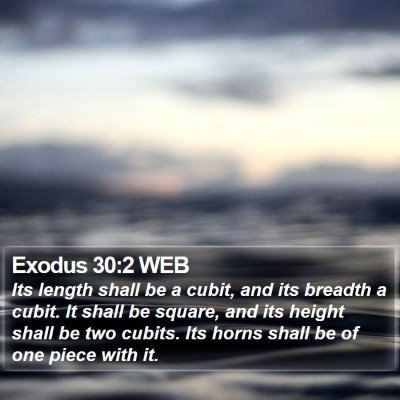 Exodus 30:2 WEB Bible Verse Image