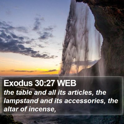 Exodus 30:27 WEB Bible Verse Image