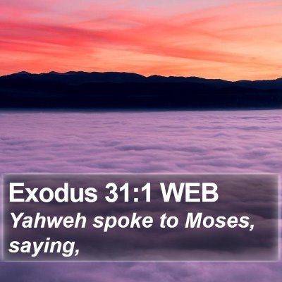 Exodus 31:1 WEB Bible Verse Image