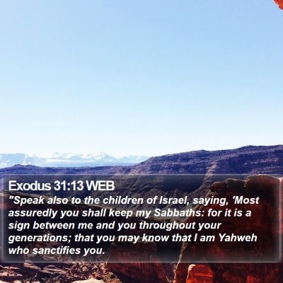 Exodus 31:13 WEB Bible Verse Image