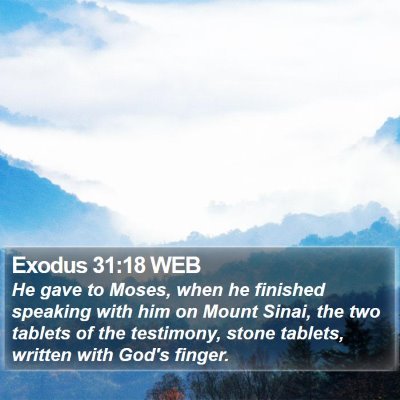 Exodus 31:18 WEB Bible Verse Image