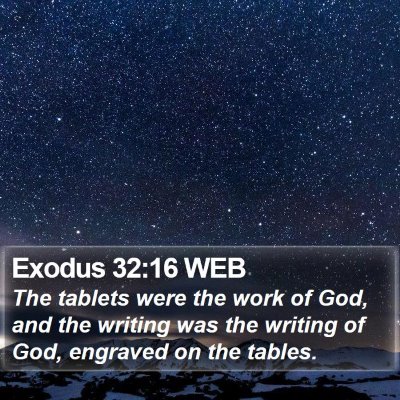 Exodus 32:16 WEB Bible Verse Image