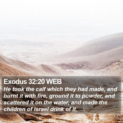 Exodus 32:20 WEB Bible Verse Image