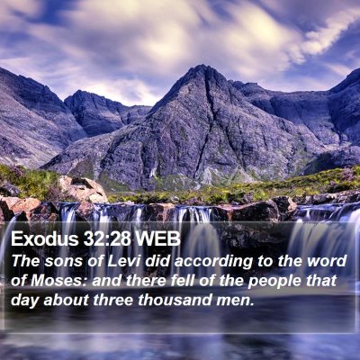 Exodus 32:28 WEB Bible Verse Image
