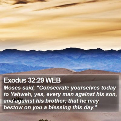 Exodus 32:29 WEB Bible Verse Image