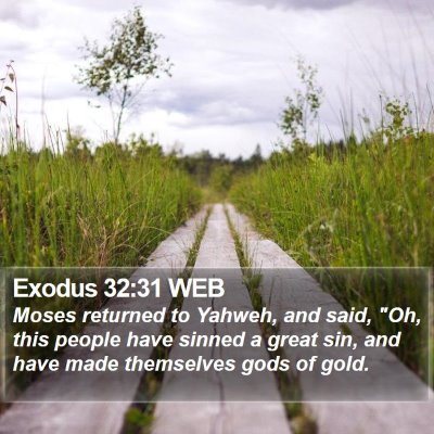 Exodus 32:31 WEB Bible Verse Image