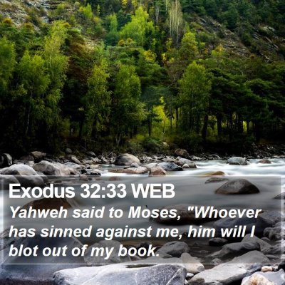 Exodus 32:33 WEB Bible Verse Image