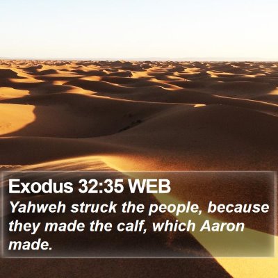 Exodus 32:35 WEB Bible Verse Image