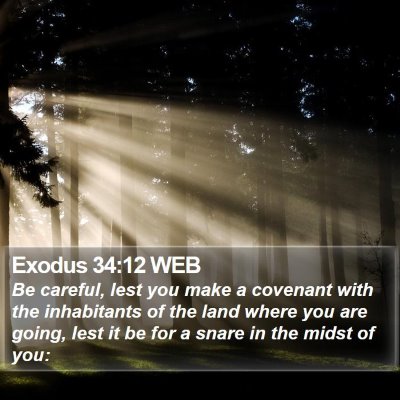 Exodus 34:12 WEB Bible Verse Image