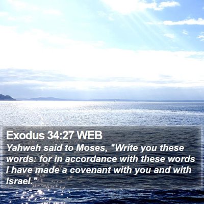 Exodus 34:27 WEB Bible Verse Image