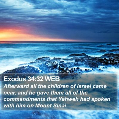 Exodus 34:32 WEB Bible Verse Image