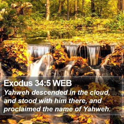 Exodus 34:5 WEB Bible Verse Image