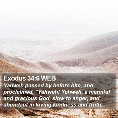 Exodus 34:6 WEB Bible Verse Image