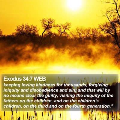 Exodus 34:7 WEB Bible Verse Image