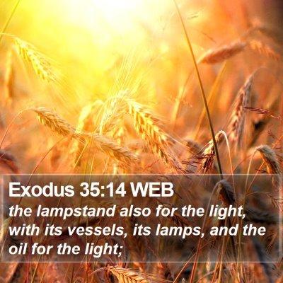 Exodus 35:14 WEB Bible Verse Image