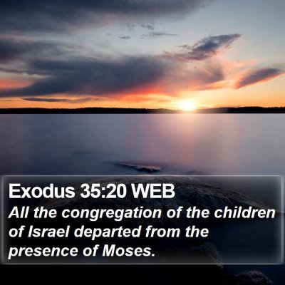 Exodus 35:20 WEB Bible Verse Image