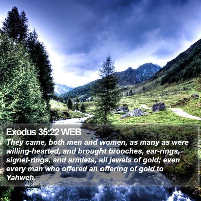 Exodus 35:22 WEB Bible Verse Image