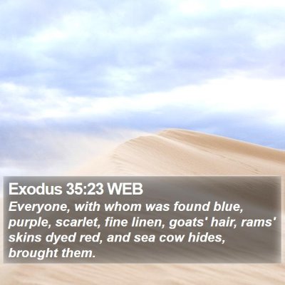 Exodus 35:23 WEB Bible Verse Image